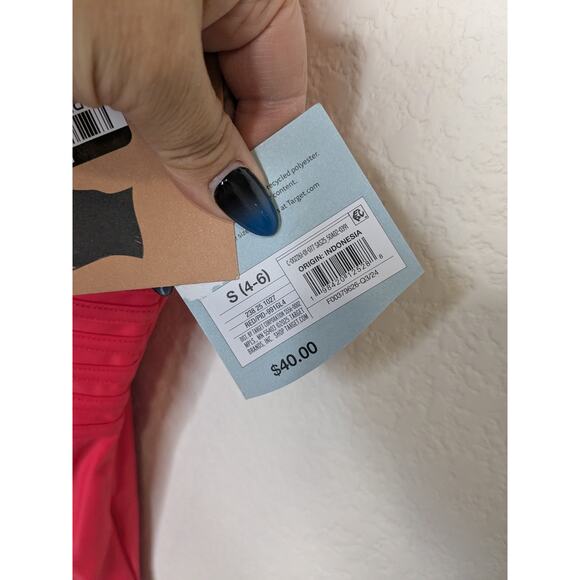 Shade & Shore One Piece Swimsuit Full Coverage Red Womens Size Small - Picture 4 of 8